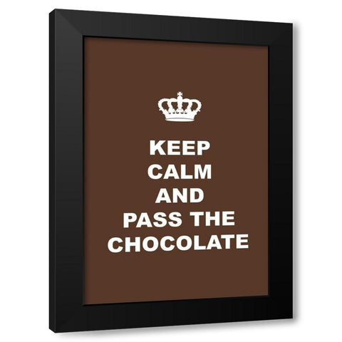 Pass The Chocolate Black Modern Wood Framed Art Print with Double Matting by Lavoie, Tina