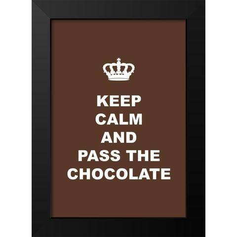 Pass The Chocolate Black Modern Wood Framed Art Print by Lavoie, Tina