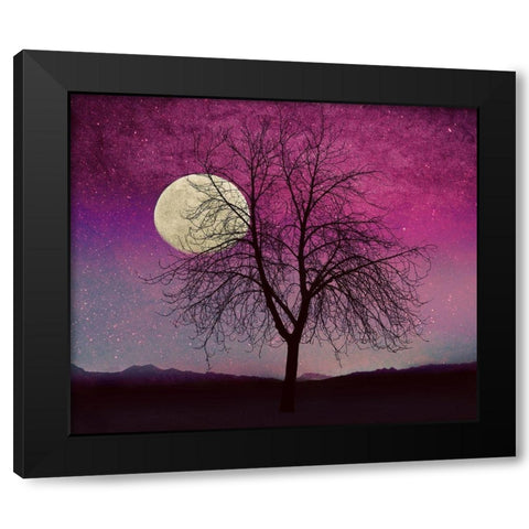 Pink Twilight Black Modern Wood Framed Art Print with Double Matting by Lavoie, Tina
