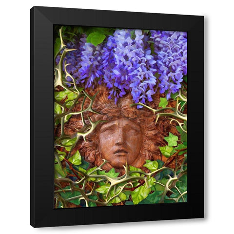 Secret Garden Black Modern Wood Framed Art Print by Lavoie, Tina