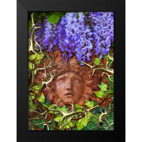 Secret Garden Black Modern Wood Framed Art Print by Lavoie, Tina