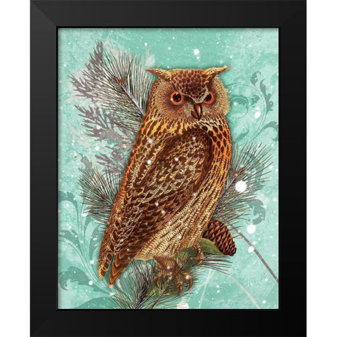 Snowy Owl Black Modern Wood Framed Art Print by Lavoie, Tina