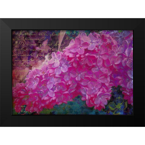 Vintage Lilacs Black Modern Wood Framed Art Print by Lavoie, Tina