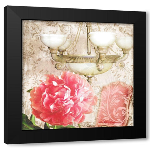 Bella Camelia Black Modern Wood Framed Art Print with Double Matting by Lavoie, Tina
