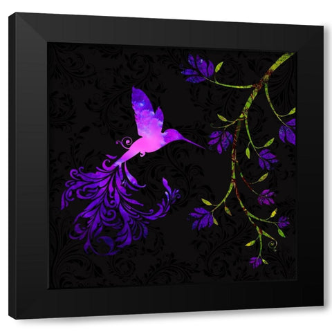 Purple Twilight Black Modern Wood Framed Art Print with Double Matting by Lavoie, Tina