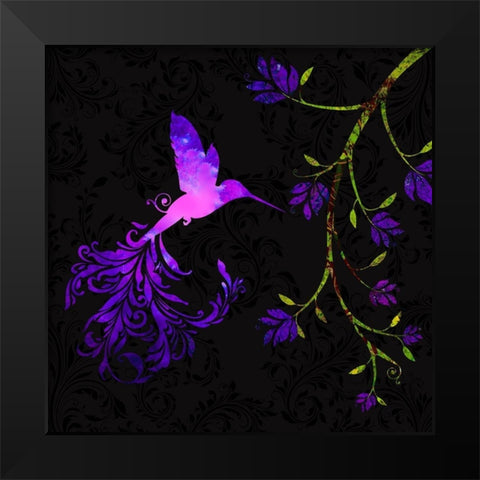 Purple Twilight Black Modern Wood Framed Art Print by Lavoie, Tina