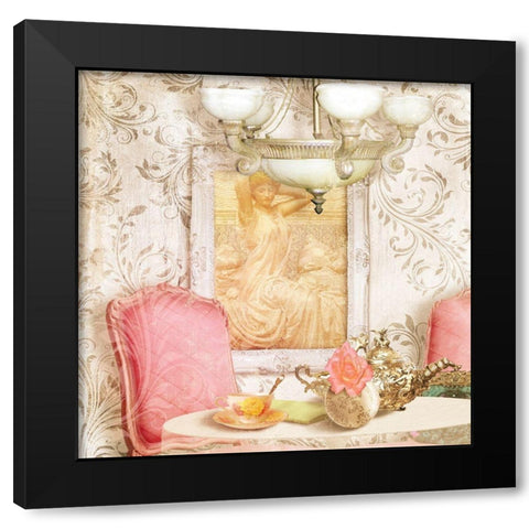 Hotel Regina Paris Tea Room I Black Modern Wood Framed Art Print with Double Matting by Lavoie, Tina