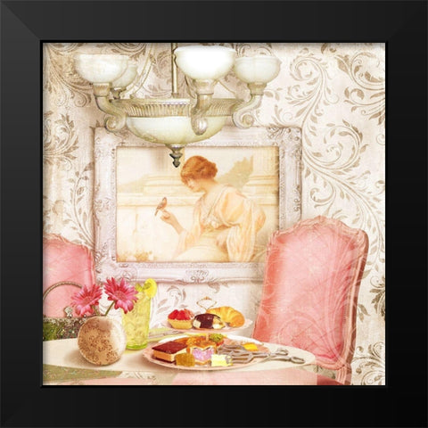 Hotel Regina Paris Tea Room Black Modern Wood Framed Art Print by Lavoie, Tina