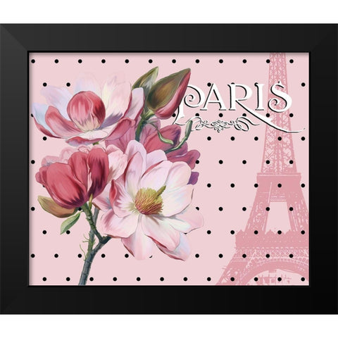 Paris Magnolias I Black Modern Wood Framed Art Print by Lavoie, Tina