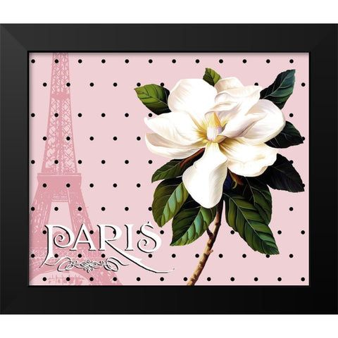 Paris Magnolias II Black Modern Wood Framed Art Print by Lavoie, Tina