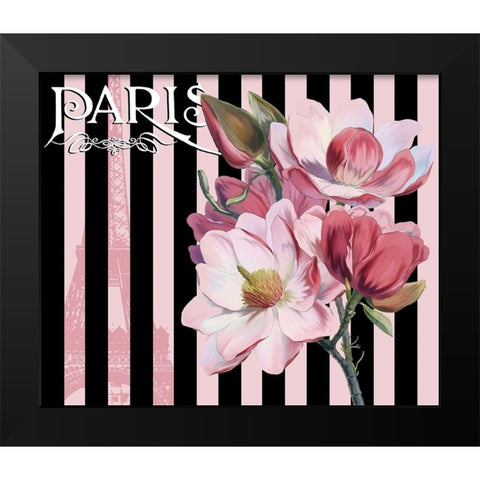 Paris Magnolias III Black Modern Wood Framed Art Print by Lavoie, Tina