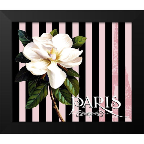 Paris Magnolias IV Black Modern Wood Framed Art Print by Lavoie, Tina