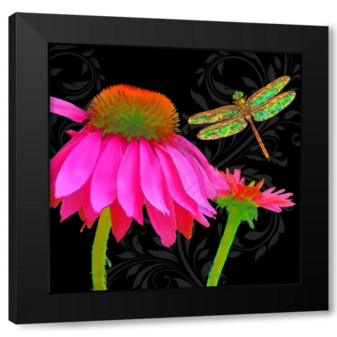 Color Pop I Black Modern Wood Framed Art Print with Double Matting by Lavoie, Tina
