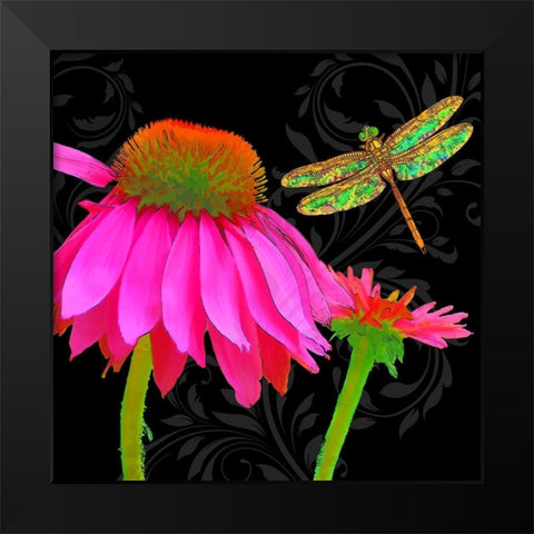 Color Pop I Black Modern Wood Framed Art Print by Lavoie, Tina