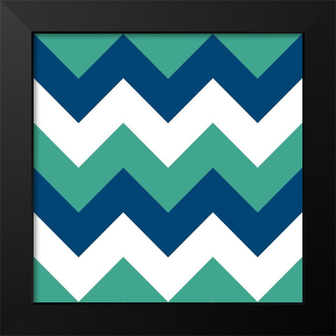 Emerald Monaco Blue Black Modern Wood Framed Art Print by Lavoie, Tina