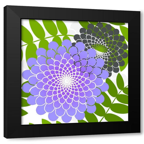 Rain Forest Pattern IV Black Modern Wood Framed Art Print with Double Matting by Lavoie, Tina