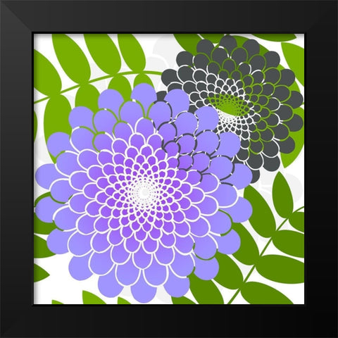 Rain Forest Pattern IV Black Modern Wood Framed Art Print by Lavoie, Tina