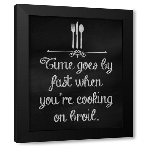 Broil Black Modern Wood Framed Art Print with Double Matting by Lavoie, Tina