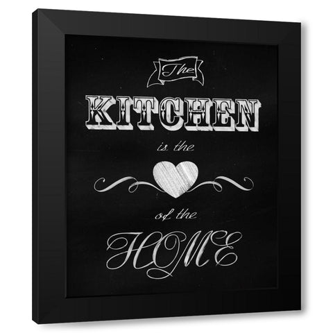 The Kitchen Is The Heart Black Modern Wood Framed Art Print with Double Matting by Lavoie, Tina
