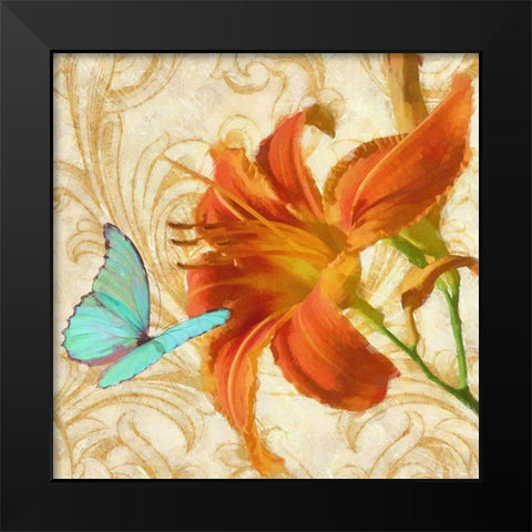 Satsuma Day Lily I Black Modern Wood Framed Art Print by Lavoie, Tina