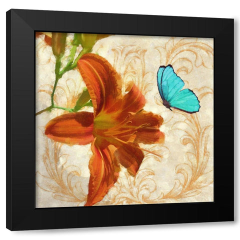 Satsuma Day Lily II Black Modern Wood Framed Art Print by Lavoie, Tina