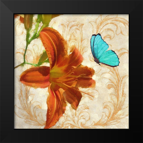 Satsuma Day Lily II Black Modern Wood Framed Art Print by Lavoie, Tina