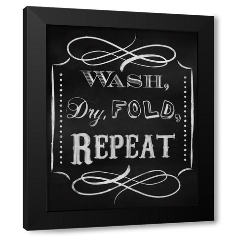 Wash Dry Black Modern Wood Framed Art Print by Lavoie, Tina