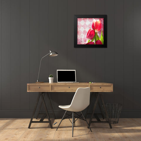 Harlequin Black Modern Wood Framed Art Print by Lavoie, Tina