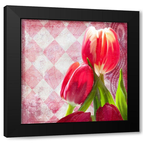 Harlequin Black Modern Wood Framed Art Print by Lavoie, Tina