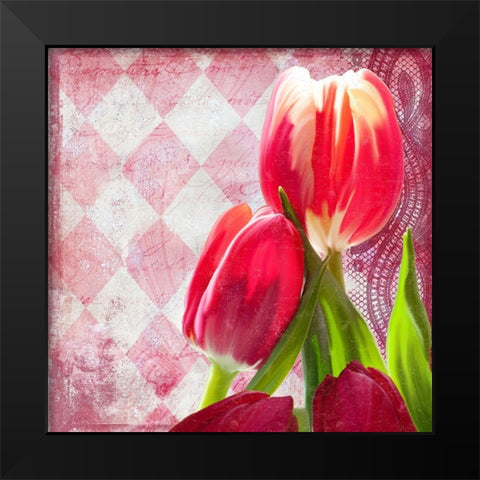 Harlequin Black Modern Wood Framed Art Print by Lavoie, Tina