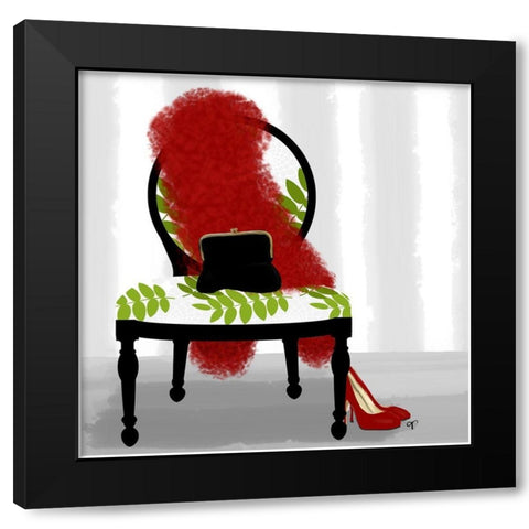 A Womanâ€™s Night Out I Black Modern Wood Framed Art Print with Double Matting by Lavoie, Tina