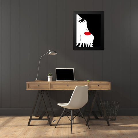 Francesca Black Modern Wood Framed Art Print by Lavoie, Tina