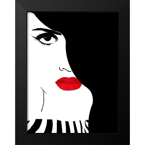 Francesca Black Modern Wood Framed Art Print by Lavoie, Tina