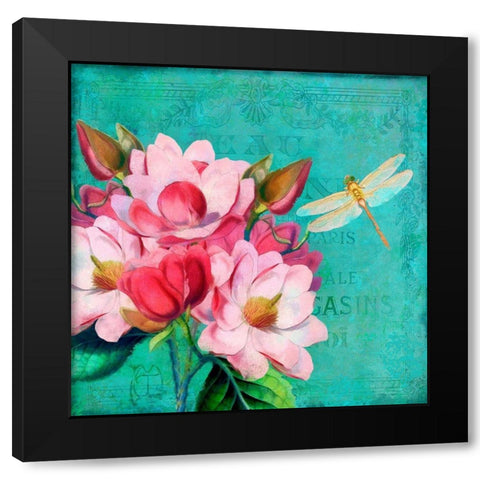 Verdigris Black Modern Wood Framed Art Print by Lavoie, Tina