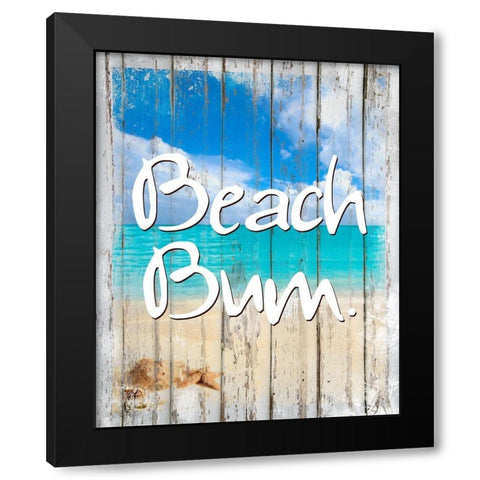 Beach Bum Black Modern Wood Framed Art Print by Lavoie, Tina