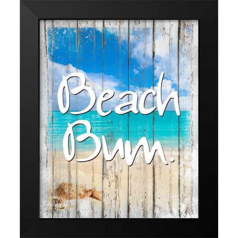 Beach Bum Black Modern Wood Framed Art Print by Lavoie, Tina