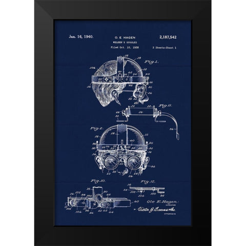 Welders Goggles 1 Black Modern Wood Framed Art Print by Lavoie, Tina