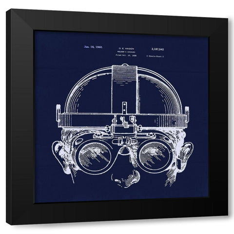 Welders Goggles 2 Black Modern Wood Framed Art Print by Lavoie, Tina