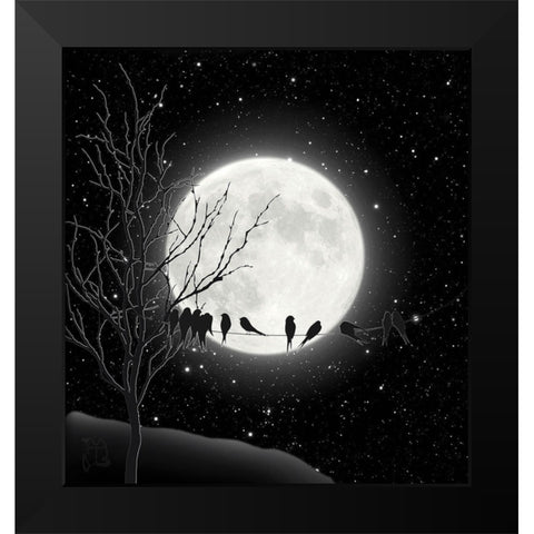 Moon Bath I Black Modern Wood Framed Art Print by Lavoie, Tina