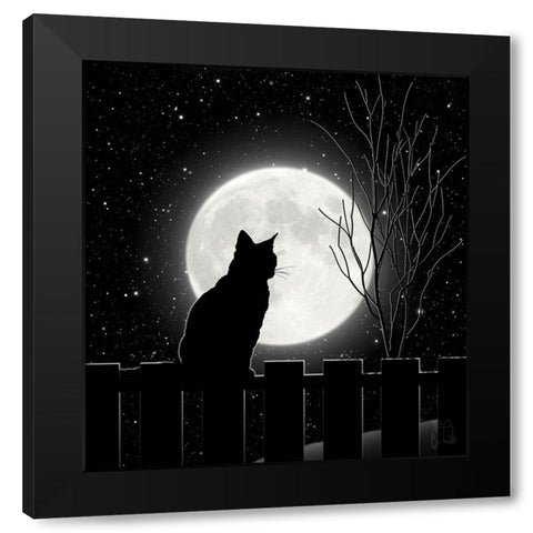 Moon Bath II Black Modern Wood Framed Art Print with Double Matting by Lavoie, Tina