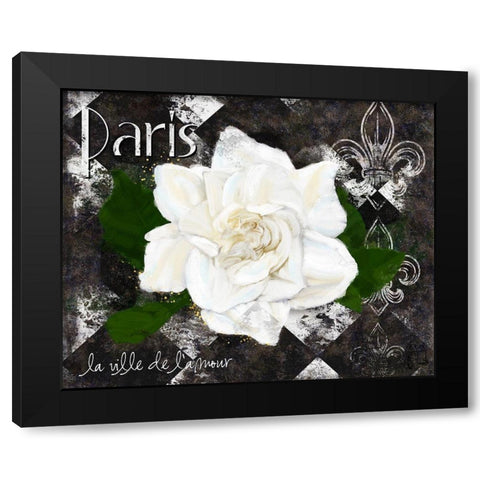 Paris La Vill De Lâ€™amour Black Modern Wood Framed Art Print with Double Matting by Lavoie, Tina