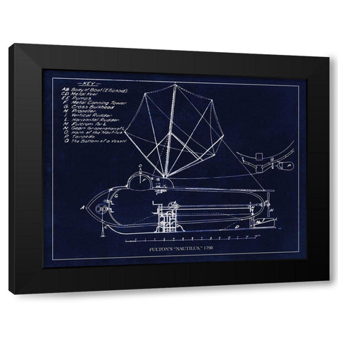 The Nautilus 1798 Black Modern Wood Framed Art Print with Double Matting by Lavoie, Tina