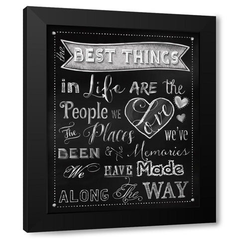 Best Things Chalkboard Black Modern Wood Framed Art Print with Double Matting by Lavoie, Tina