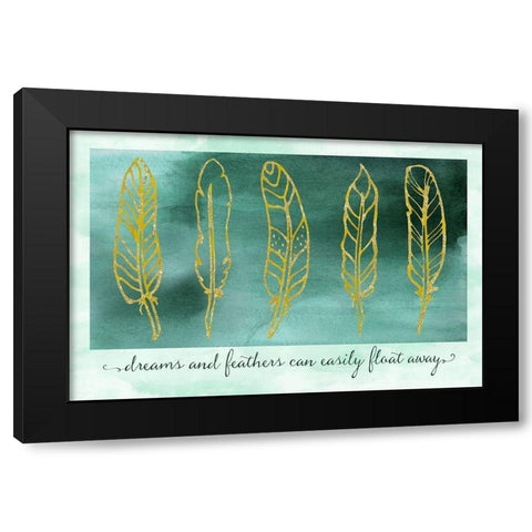 Gathering Feathers Two Black Modern Wood Framed Art Print by Lavoie, Tina
