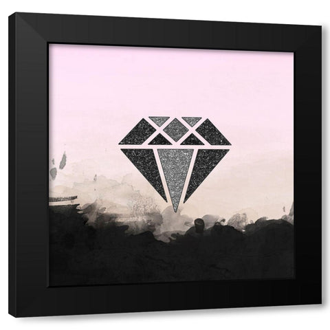Precious Diamond Black Modern Wood Framed Art Print by Lavoie, Tina