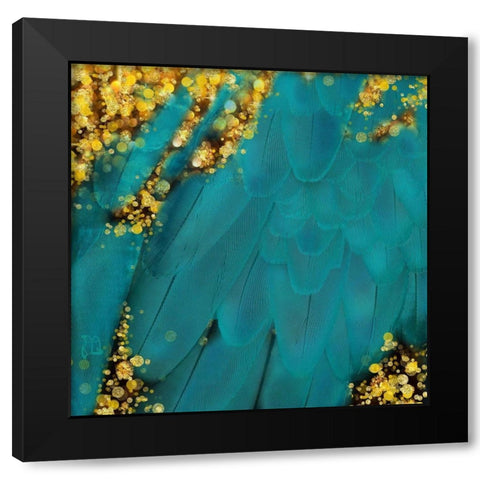 Mid-Summer Magik Deep Teal Black Modern Wood Framed Art Print by Lavoie, Tina