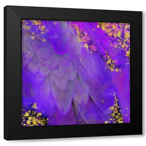 Mid-Summer Magik Purple Black Modern Wood Framed Art Print with Double Matting by Lavoie, Tina