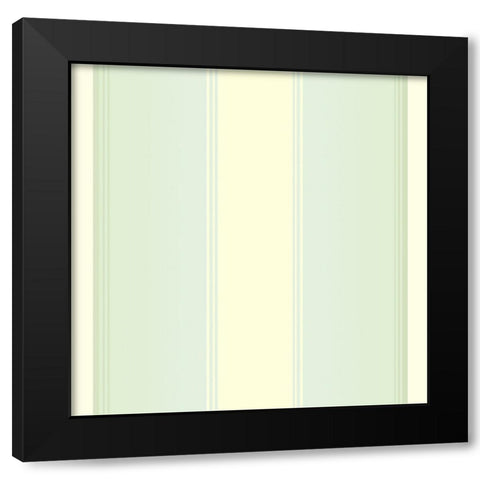 Mint Cream Stripes Black Modern Wood Framed Art Print by Lavoie, Tina