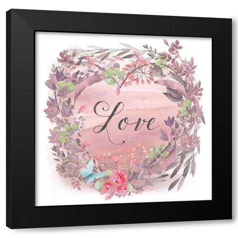 Love Black Modern Wood Framed Art Print with Double Matting by Lavoie, Tina