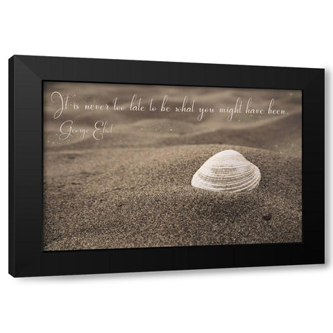 Never Too Late Black Modern Wood Framed Art Print by Lavoie, Tina